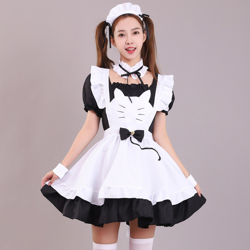 日系黑白猫女仆 绣花女仆服 女仆装COSpaly 大码萝莉萌系服装在类目 模玩/动漫/周边/cos/桌游, Cosplay服饰/道具/服务, Cosplay女装中 - 来自Buy2taobao.com提供专业的淘宝代购服务
