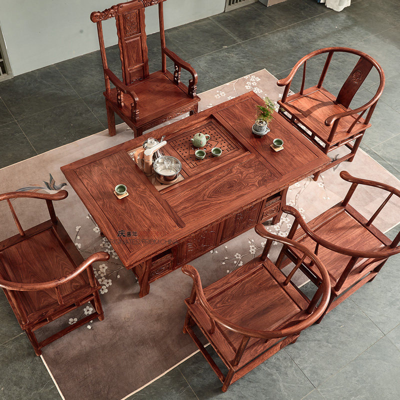 红木茶桌花梨木