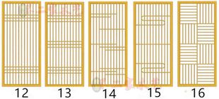 新款屏风隔断客厅新中式入户实木镂空背景墙现代日式木格栅花格款