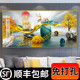 新中式客厅装饰画横版沙发背景墙面壁画现代简约大气山水招财挂画