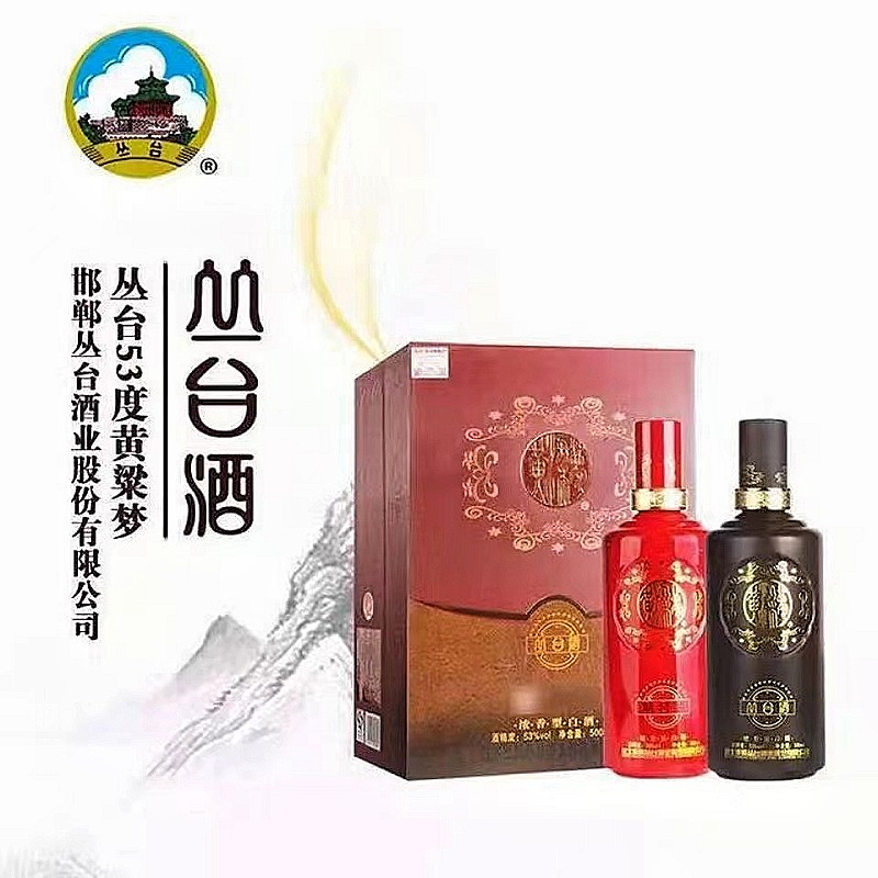 丛台黄粱梦酒53度500ml*2瓶礼盒装 浓香型粮食酒 邯郸特产送礼酒