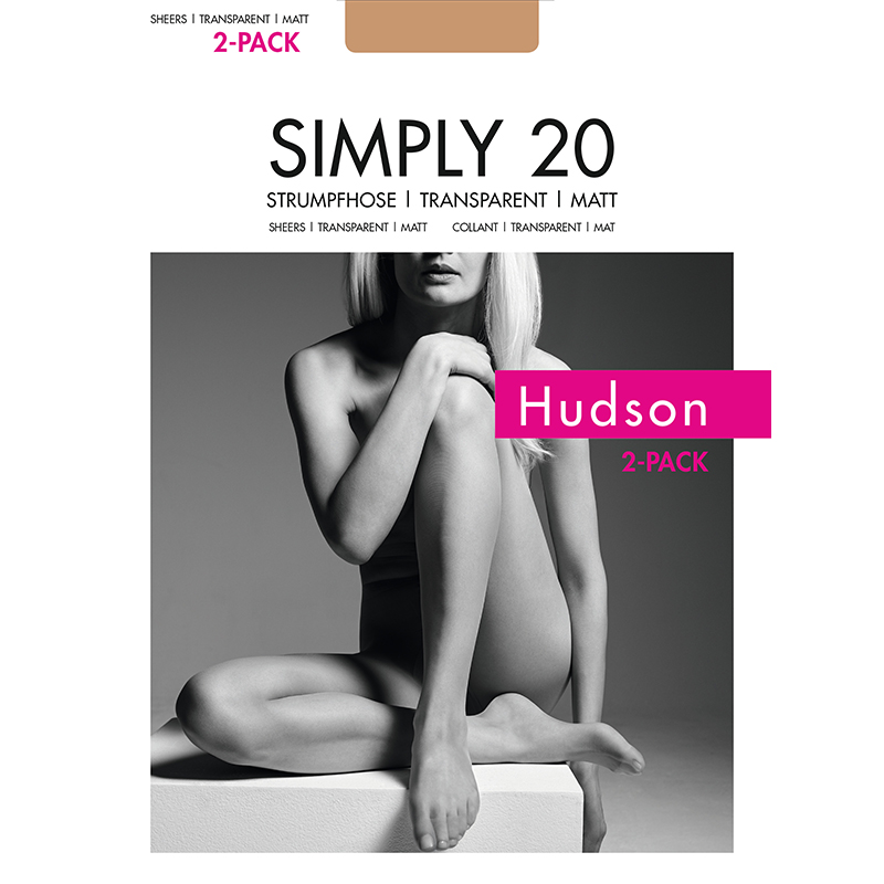 【TIGHTSSHOP】Hudson Simply 20D 透明连裤袜 (2双装) 021243