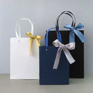 手提袋礼品盒包装袋礼物袋高档黑色礼袋情人节生日送礼