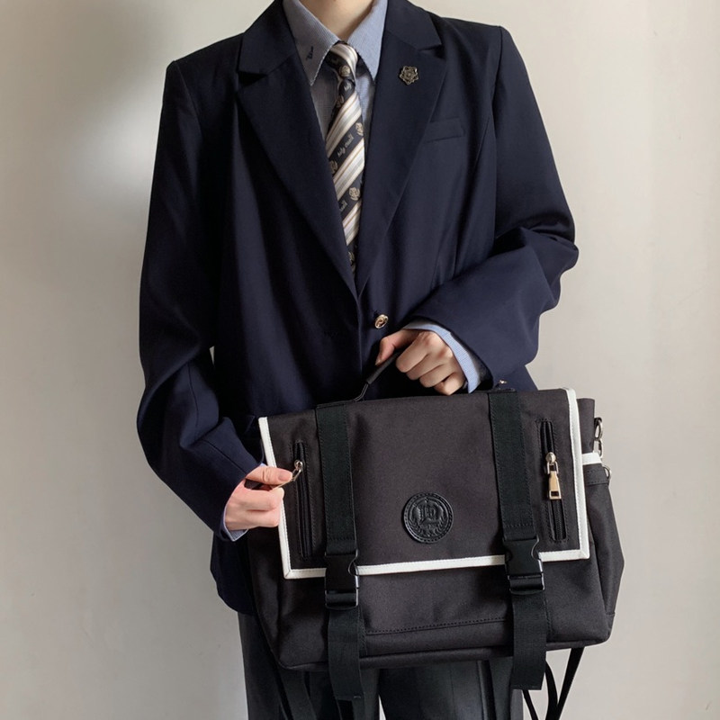 忘川琉璃dk包制服包邮差书包通勤羽川行日式校供双肩背包白熊公园