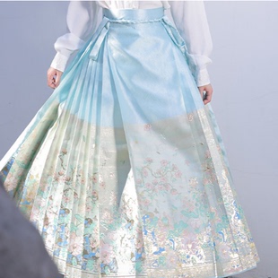 明制汉服女改良新中式国风马面裙日常套装女气质上衣半身裙两件套