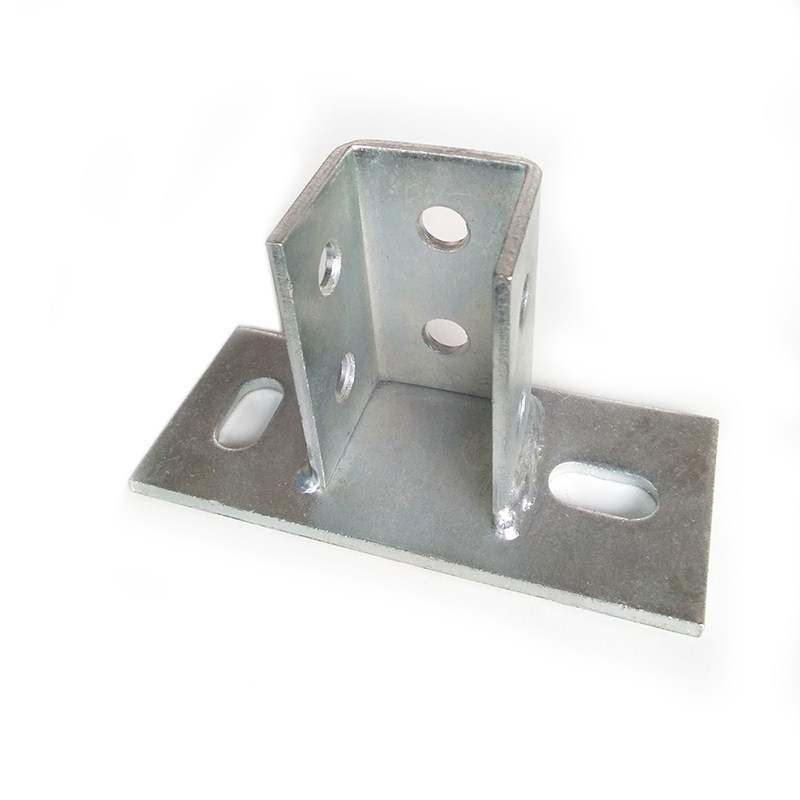 镀锌c型钢配件底座连接板太阳能光伏支架固定立柱斜撑牛腿热浸锌