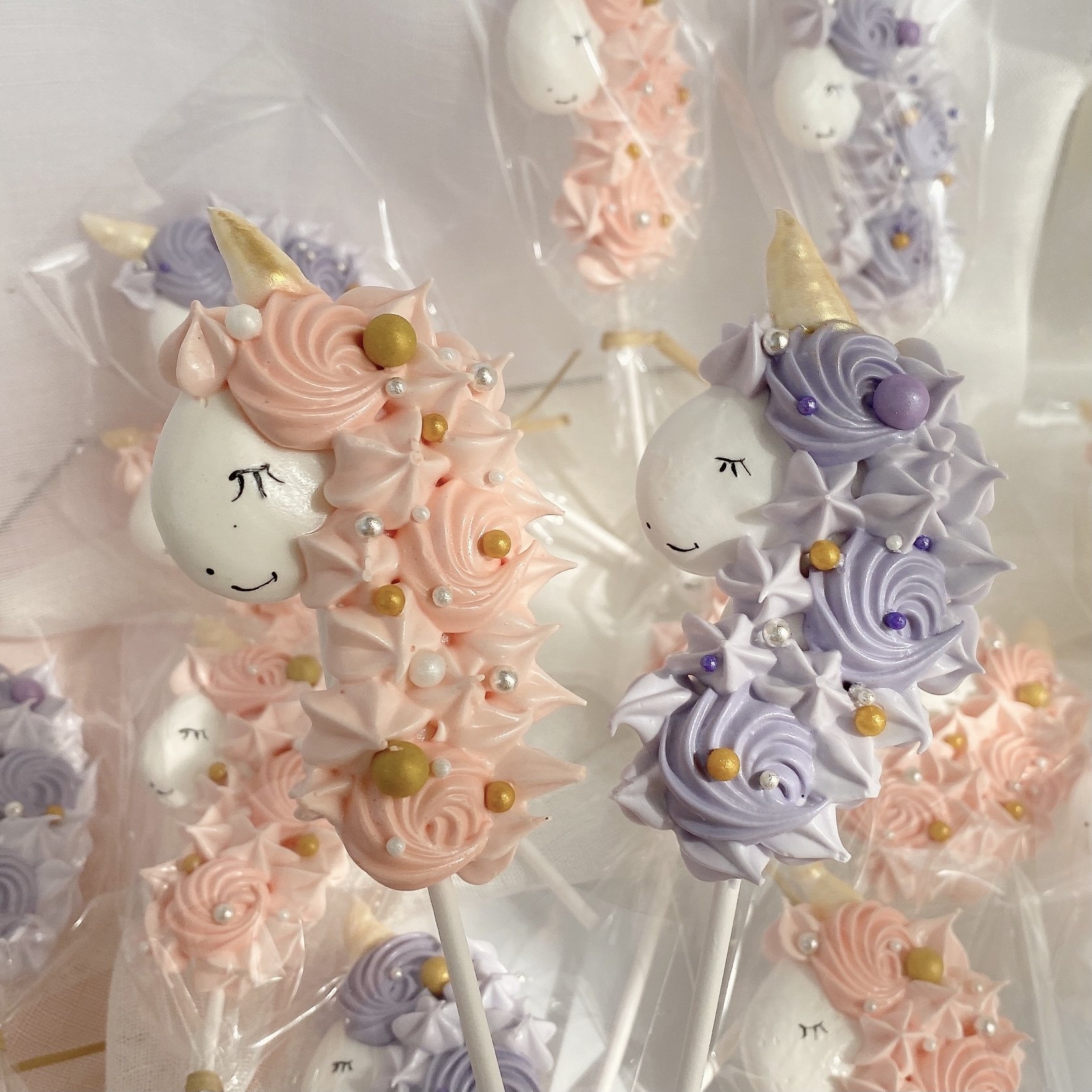 ins新款中国大陆独角兽蛋白仙女紫樱花粉马林糖 高颜值棒棒糖礼盒