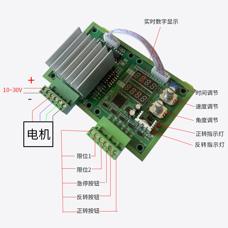 42/57/86步进电机控制板驱动器套装一体式马达正反转脉冲调速模块