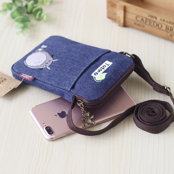 手机斜挎包 女 小包 布艺_装手机的小布袋老人布艺便携简约挂脖帆布小