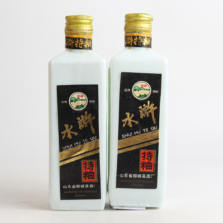 18-32【硕博名酒】1989年 水浒特曲礼盒 52度 250ml*2 658g659g