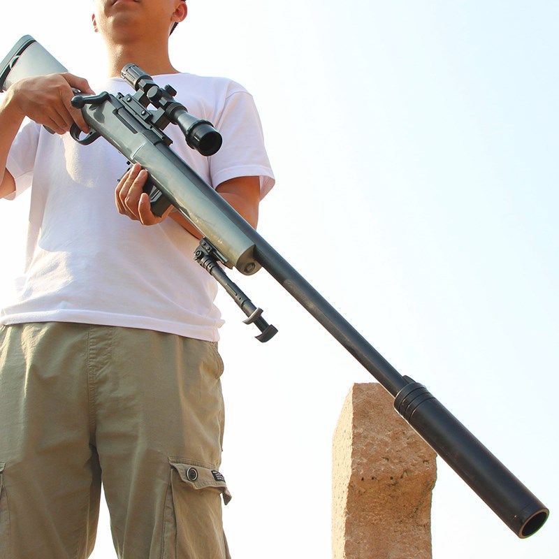 awm魔改98k钢将m24狙击可发射8倍十字镜成人大号水弹抢吃鸡玩具枪_9折