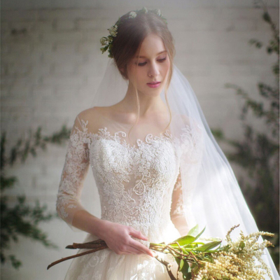 婚紗禮服春季新款韓版新娘結婚壹字肩公主夢幻拖尾修身顯瘦女在類目 女裝/女士精品, 婚紗/旗袍/禮服, 婚紗中 - 來自Buy2taobao.com提供專業的淘寶代購服務