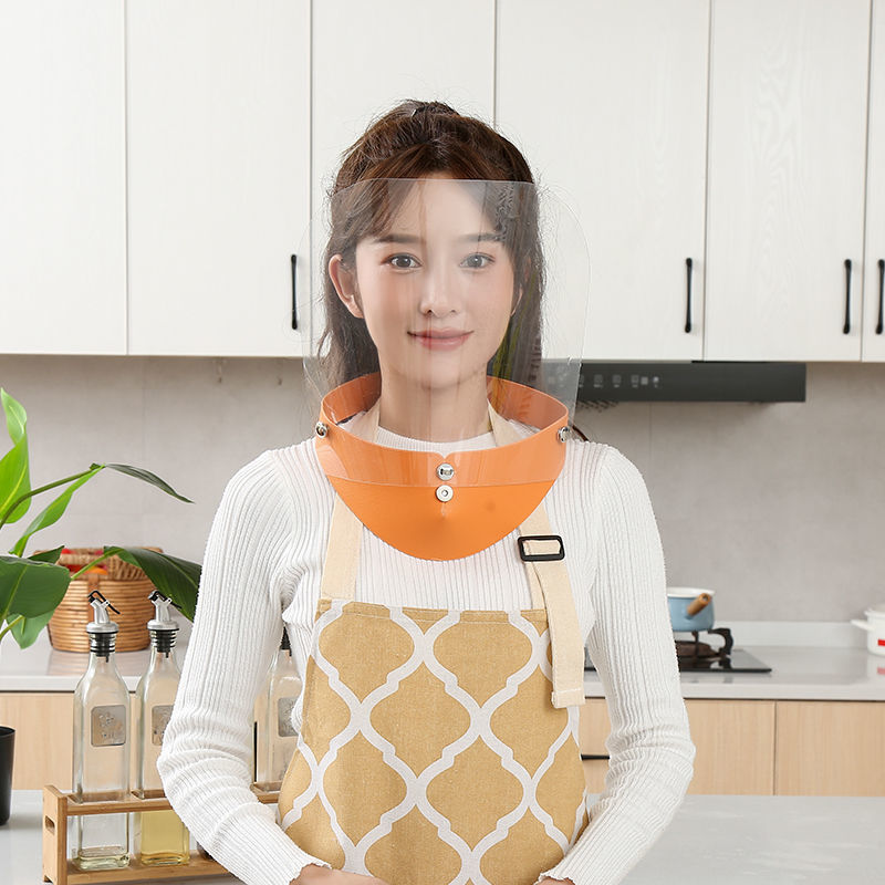 防油烟面罩女遮脸炒菜煮饭面罩女c油烟厨房全脸防护神器高清透明