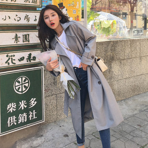 twins150风衣女中长款小个子女装秋装2019年新款初秋新款外套大衣