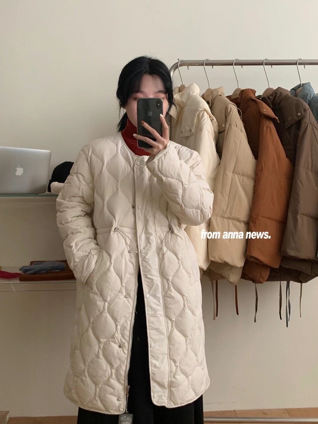 2021冬季fromanna新款韩版气质时尚淑女保暖羽绒服立领加厚外套女