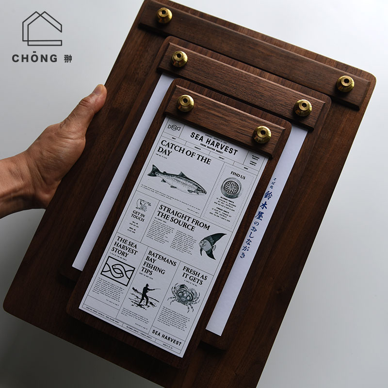 CHONG翀 A4文件夹板木质写字硬a5多功能小立式书写木板夹垫板画画
