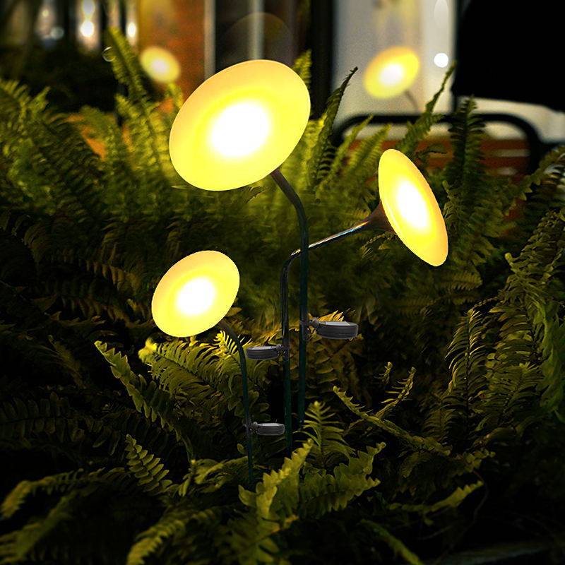 太阳能led发光蘑菇灯户外防水仿真植物景观灯园林庭院接电草丛灯