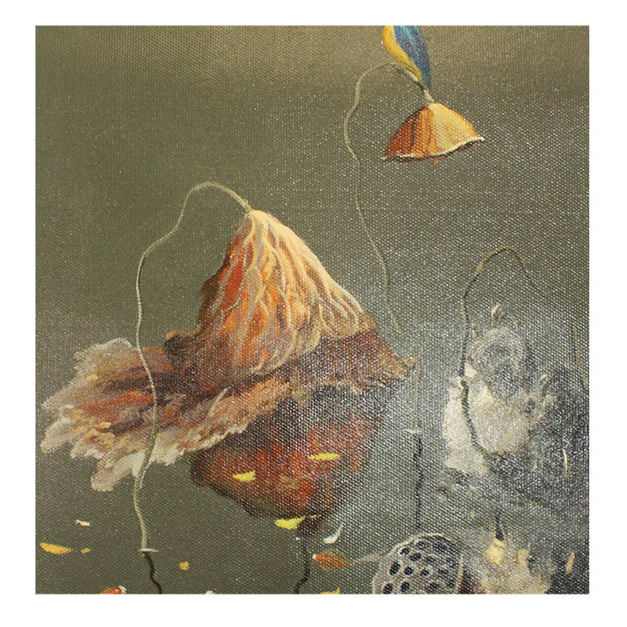 杨华祥《秋荷》60*80cm 布面油画 美协会员