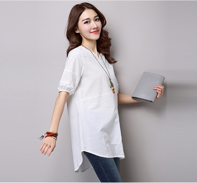 夏季韩国百搭简约纯色竹节棉麻大码宽松薄款V领短袖T恤冰丝上衣女|msdalam kategori Butik wanita / wanita, baju-T - dari Buy2taobao.com untuk memberikan perkhidmatan ejen Taobao profesional membeli