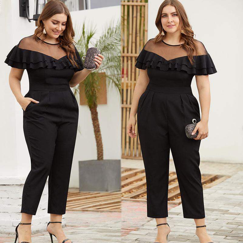 胖女人连体裤Fat Women Jumpsuit Elegant Summer Overalls Pants在类目 女装/女士精品, 大码女装中 - 来自Buy2taobao.com提供专业的淘宝代购服务