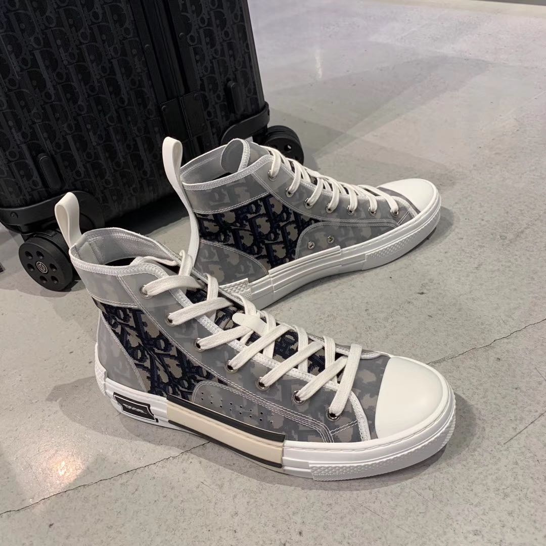 热销代购dior鞋_dior homme 男士字母logo高帮球鞋 2020春夏正品代购3
