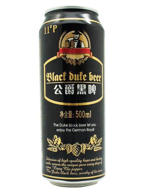 德国公爵黑啤(原皇家黑啤) 500ml*24听装啤酒 整箱