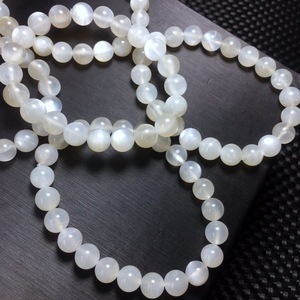 天然斯里兰卡白月光石手链女猫眼石水晶手串送闺蜜礼物日韩