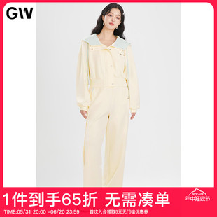 GW大码女装设计感显瘦气质运动卫衣套装2024春季新款微胖mm外套