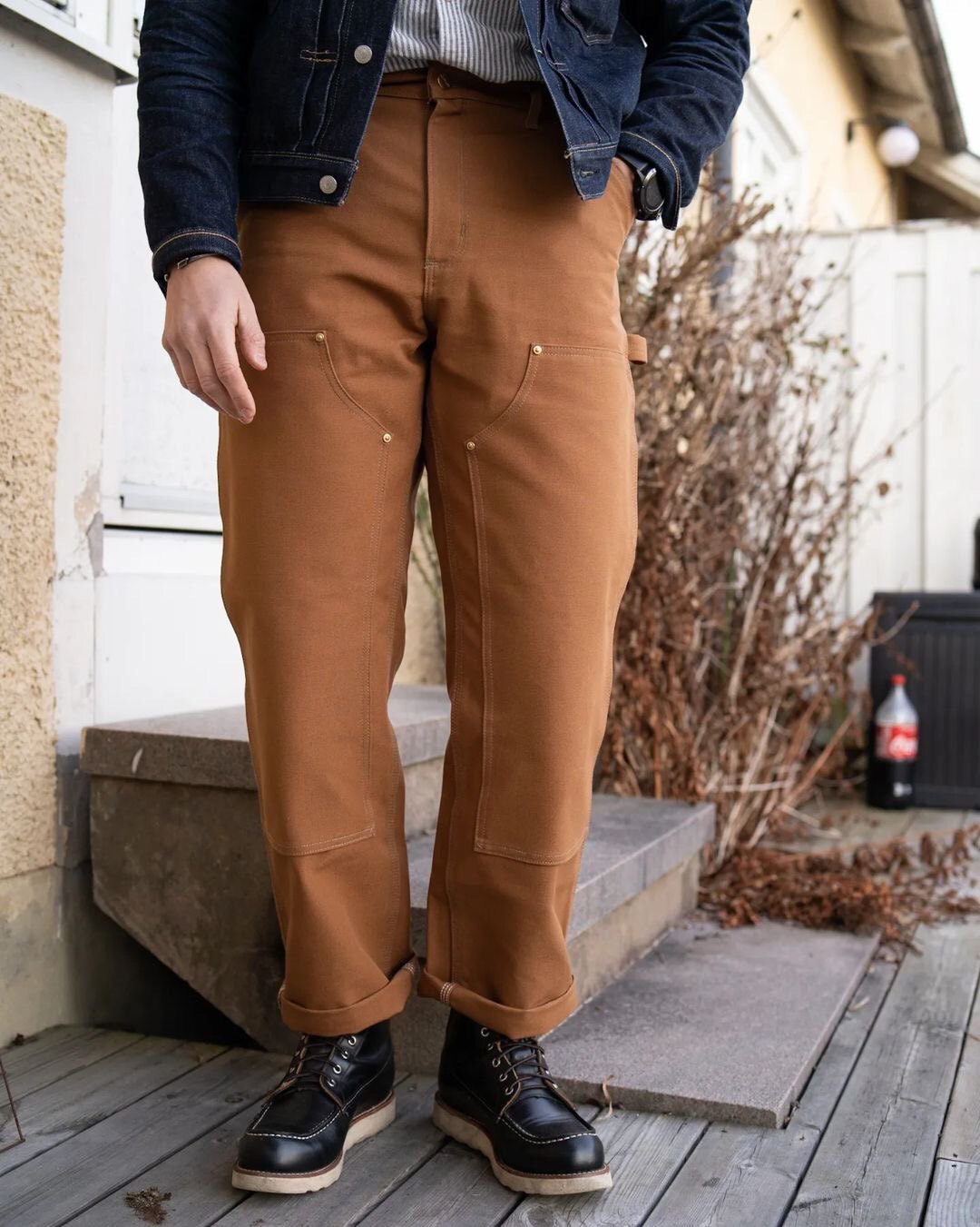 carhartt wip卡哈特工装潮牌 b01重工做旧复古休闲牛仔长裤子厚棉