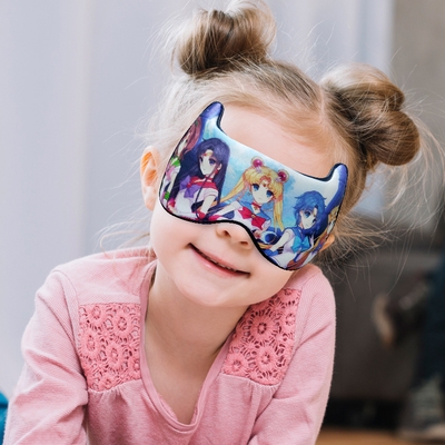 春夏儿童专用眼罩真丝遮光透气缓解眼疲劳卡通可爱小学生午休睡眠