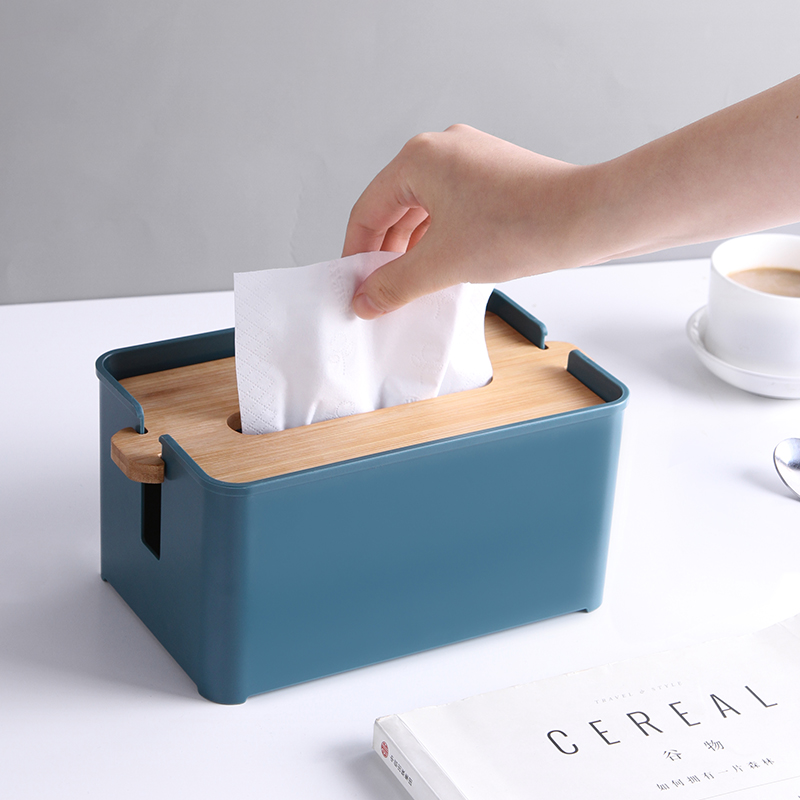 桌面方形纸巾盒家用客厅抽纸盒北欧简约纸巾收纳盒可升降餐巾纸盒