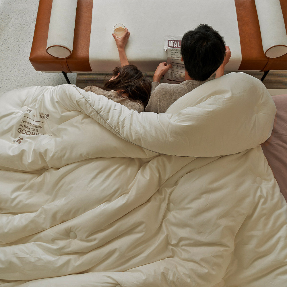 素直100支被子冬被8斤全棉加厚保暖双人厚被子棉被纯棉被芯冬季