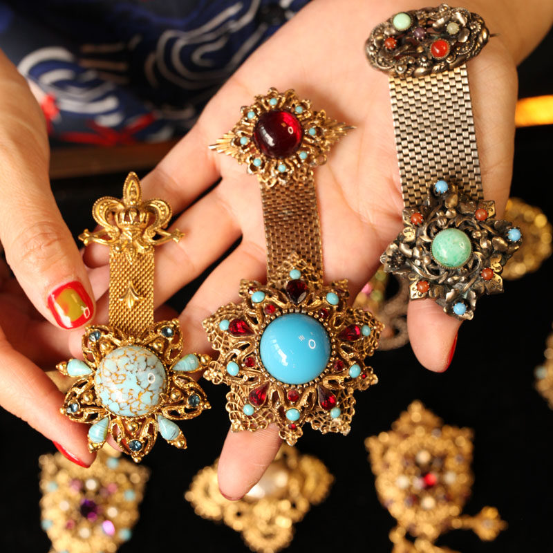 vintage饰品复古西洋古董首饰西洋孤品复古中古古典宫廷风女胸针