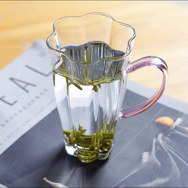 水工玻璃水杯家用绿茶杯办公室泡茶杯花茶杯个人玻璃杯子耐高温