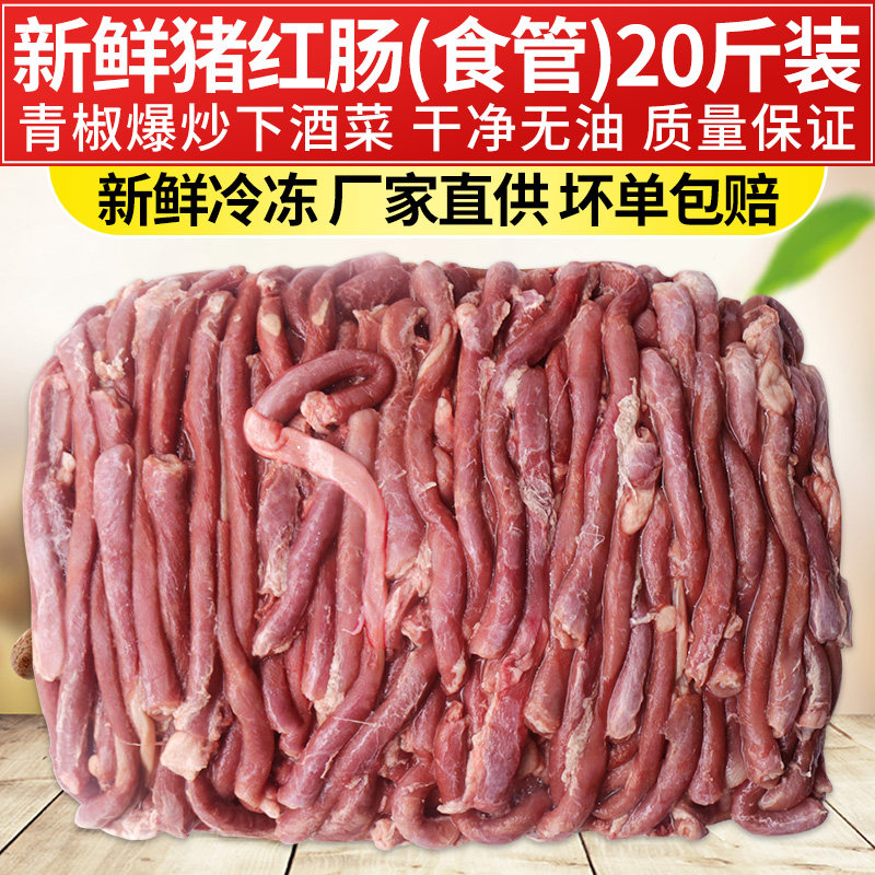 新鲜猪红肠猪食管猪红管猪肚头肚仁肚芯20斤每箱江浙沪皖包邮红肠