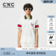 CNC男装25春夏新款男士印花POLO衫短袖T恤复古潮T