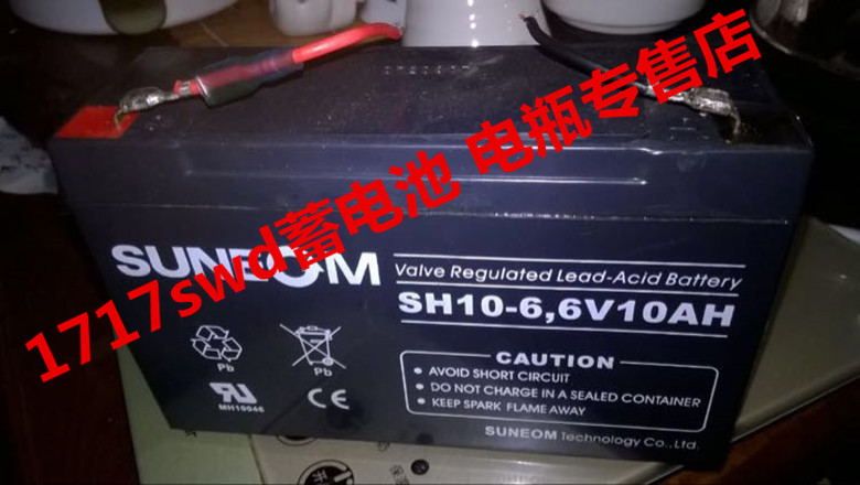 SUNEOM蓄电池 SH10-6 6V10AH 玩具车 童车 电子称 台秤用电瓶