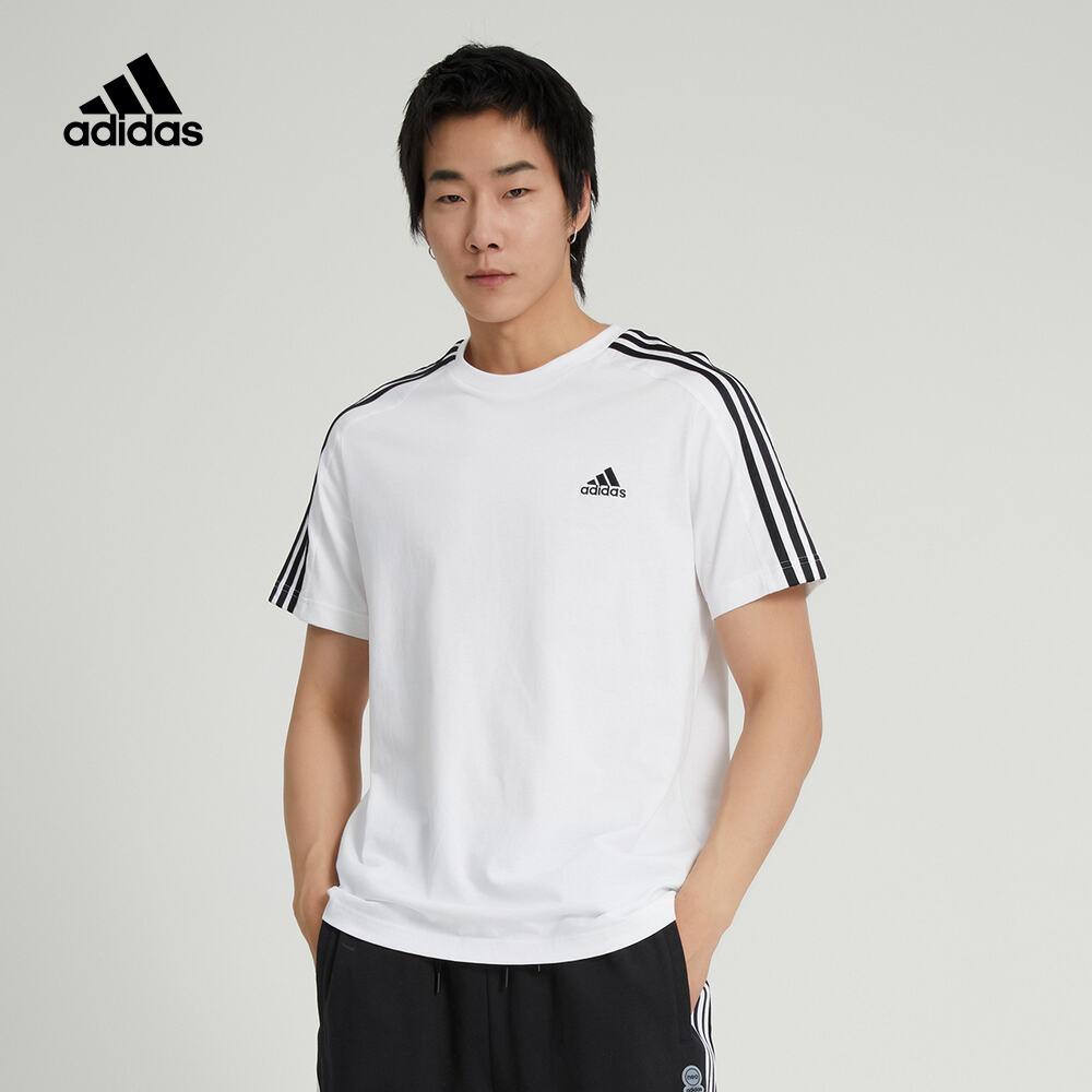 adidas阿迪达斯2024年新款男子圆领透气舒适吸汗短袖T恤IC9336