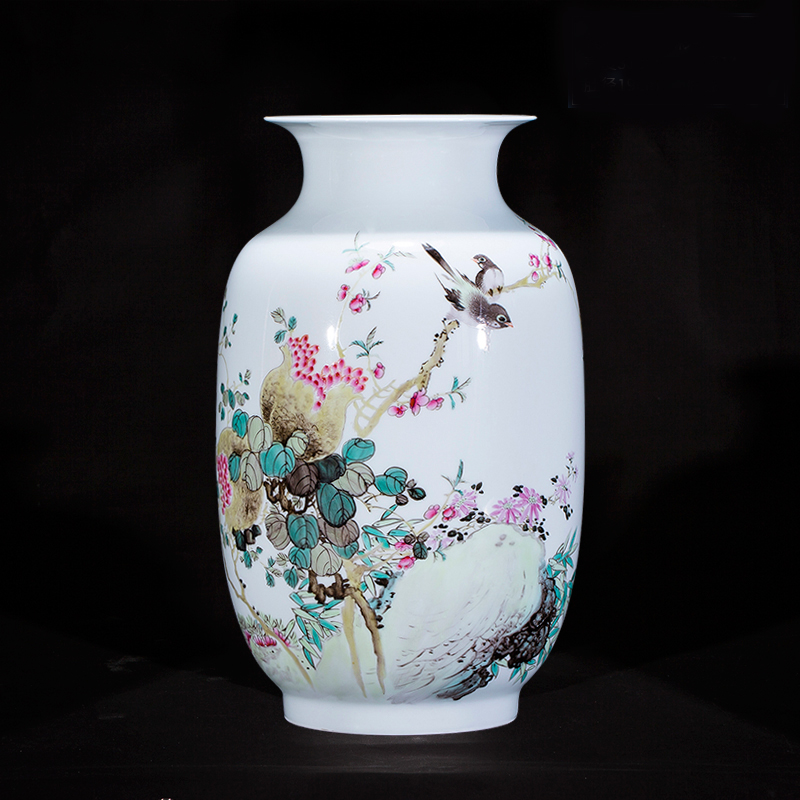 景德镇大师纯手绘陶瓷器粉彩花瓶