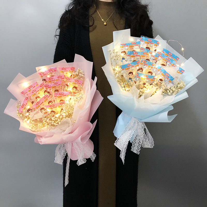 生日礼物送女友圣诞节花束成品儿童女孩棒棒糖女生闺蜜十岁10女童