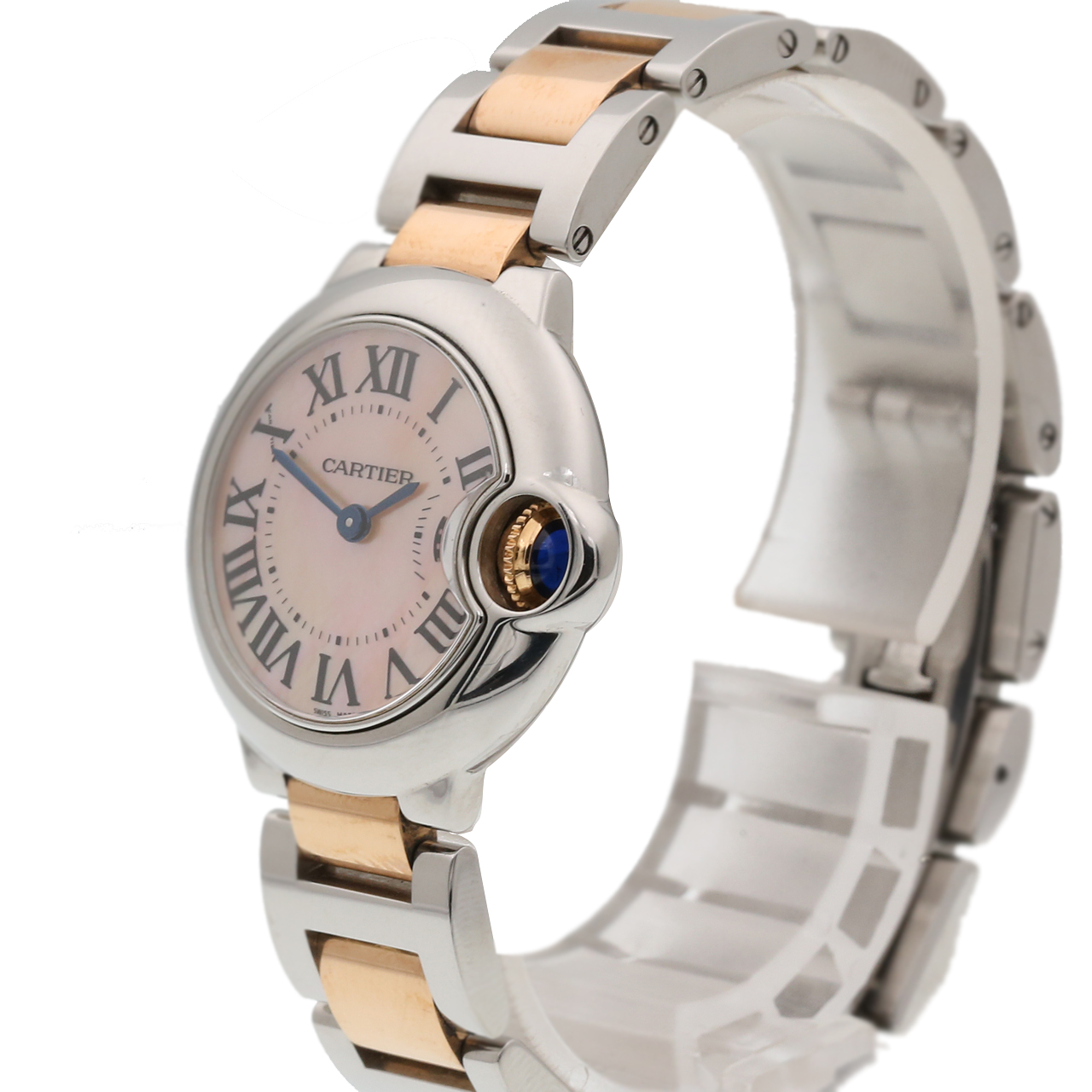 [9.5新]卡地亚女款蓝气球系列石英珍珠贝母面