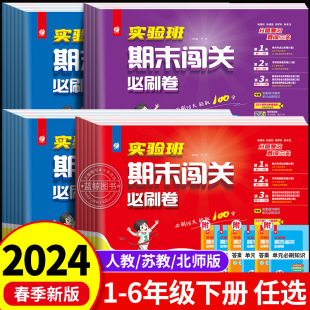 2024春实验班期末闯关必刷卷一年级下册二三四五六小学语文数学英语全套人教版苏教北师大译林外研同步单元专项测试卷冲刺100分RJ