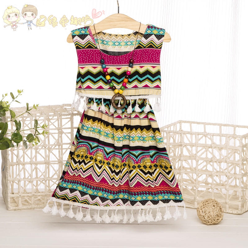 girl Dress summer Ethnic style CUHK Cotton silk Princess Dress Little Girl skirt children Broken flowers Vest skirtin the Children/Baby/Family fitted , Skirt(New) , Dress category - from Buy2taobao.com to provide professional Taobao agent buy service