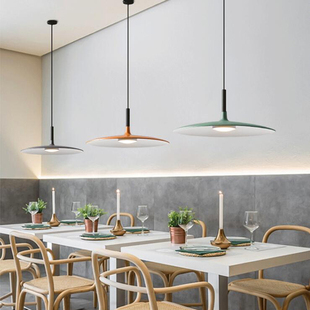 北欧设计师极简餐厅吊灯现代简约创意服装店吧台饭厅飞碟餐桌灯具