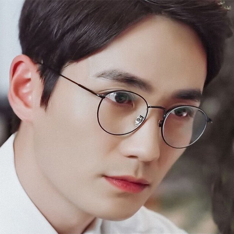 朱一龙沈巍同款眼镜文艺男潮近视眼镜复古平光防辐射镜框