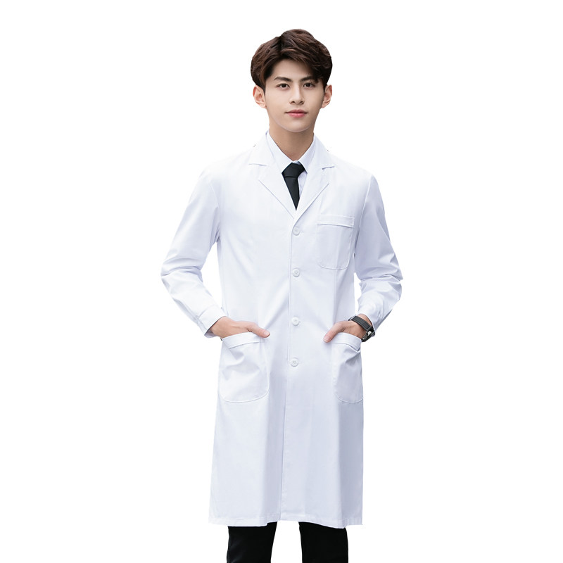 白大褂工作服医用白大衣男小褂短袖半袖长短款医生实验服夏季薄款