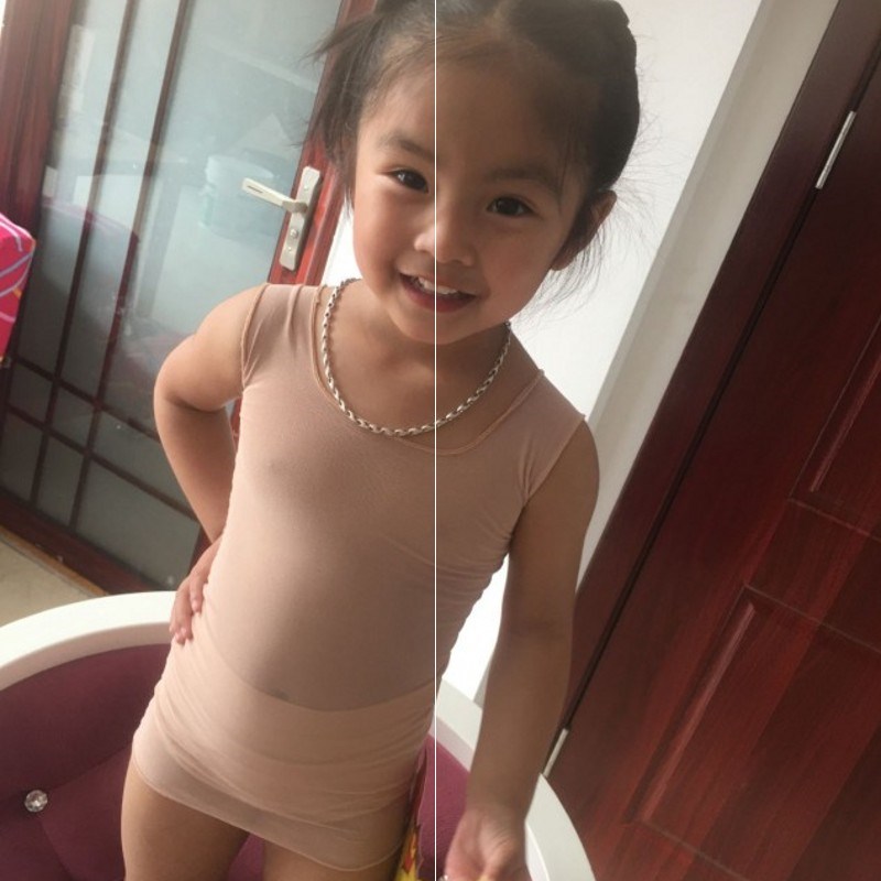 夏季隐形肉色儿童上衣舞蹈打底衫紧身衣肤色舞蹈衣网纱女童练功服