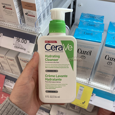 适乐肤cerave氨基酸泡沫洗面奶洗卸合一不拔236ml473ml洁面