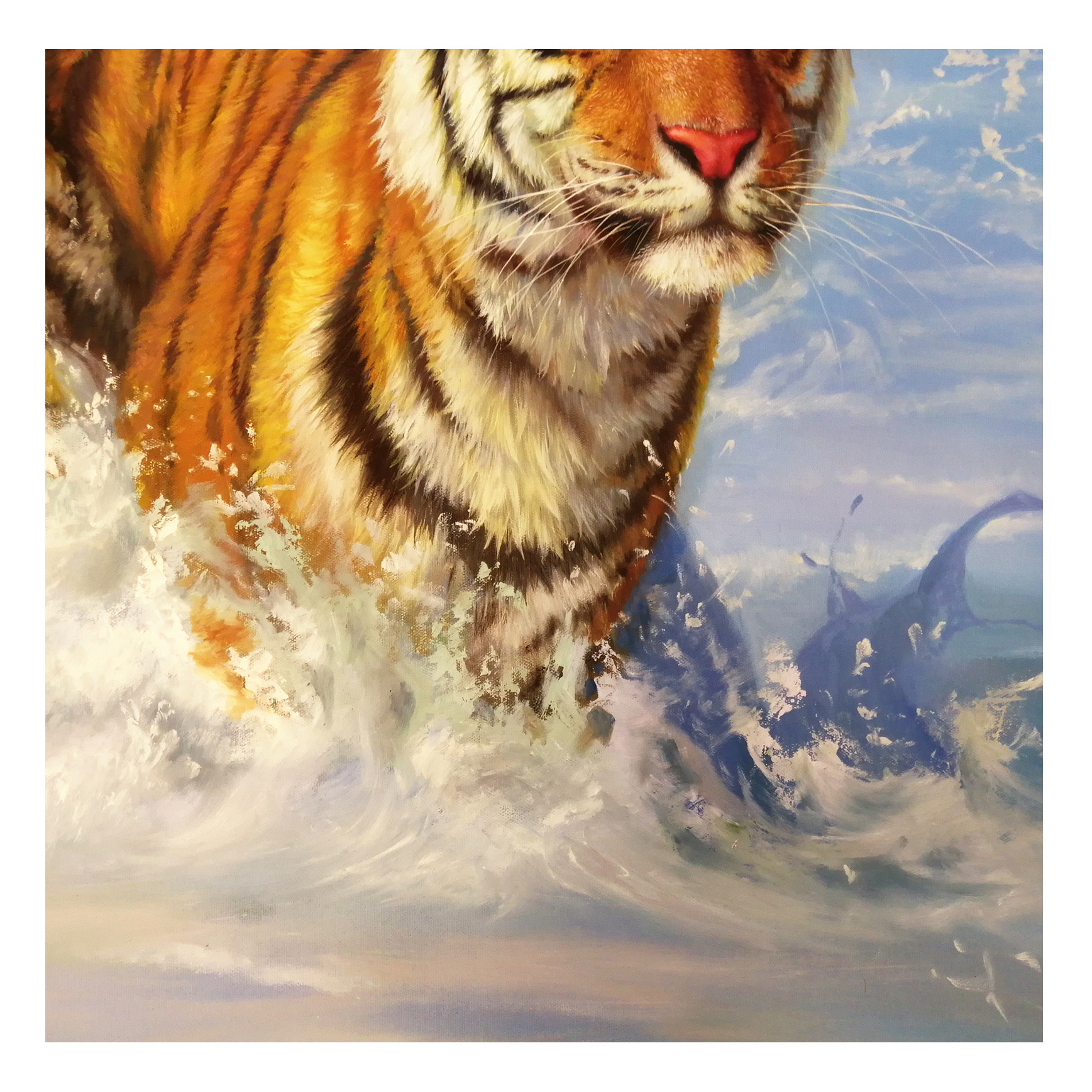 (朝鲜)1.6米 日朗《虎》万寿台美术创作社 星朝画廊