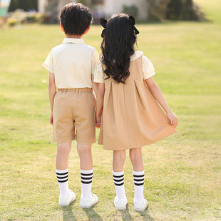 表英伦风儿童六幼儿园园服夏装照套装毕业小学生校服一演服装班服